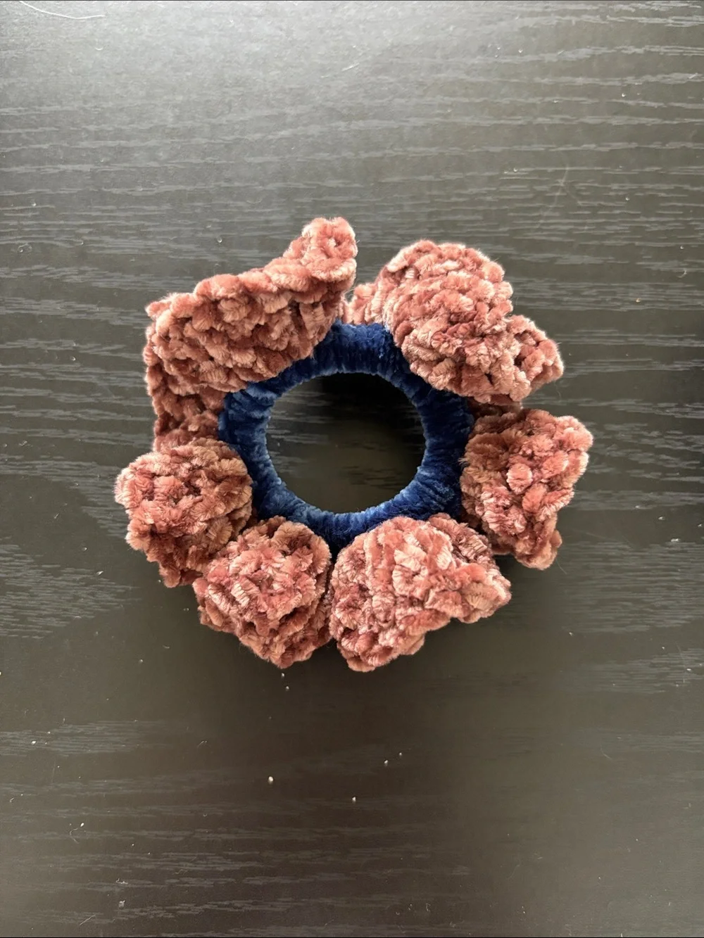Handmade Crochet Velvet Scrunchies